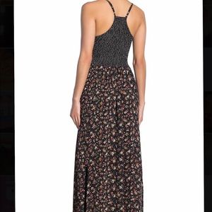 Smocked racer back maxi dress